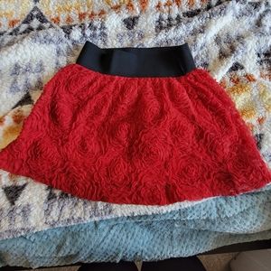 Red Rose Mini Skirt Women's Cute Stoosh